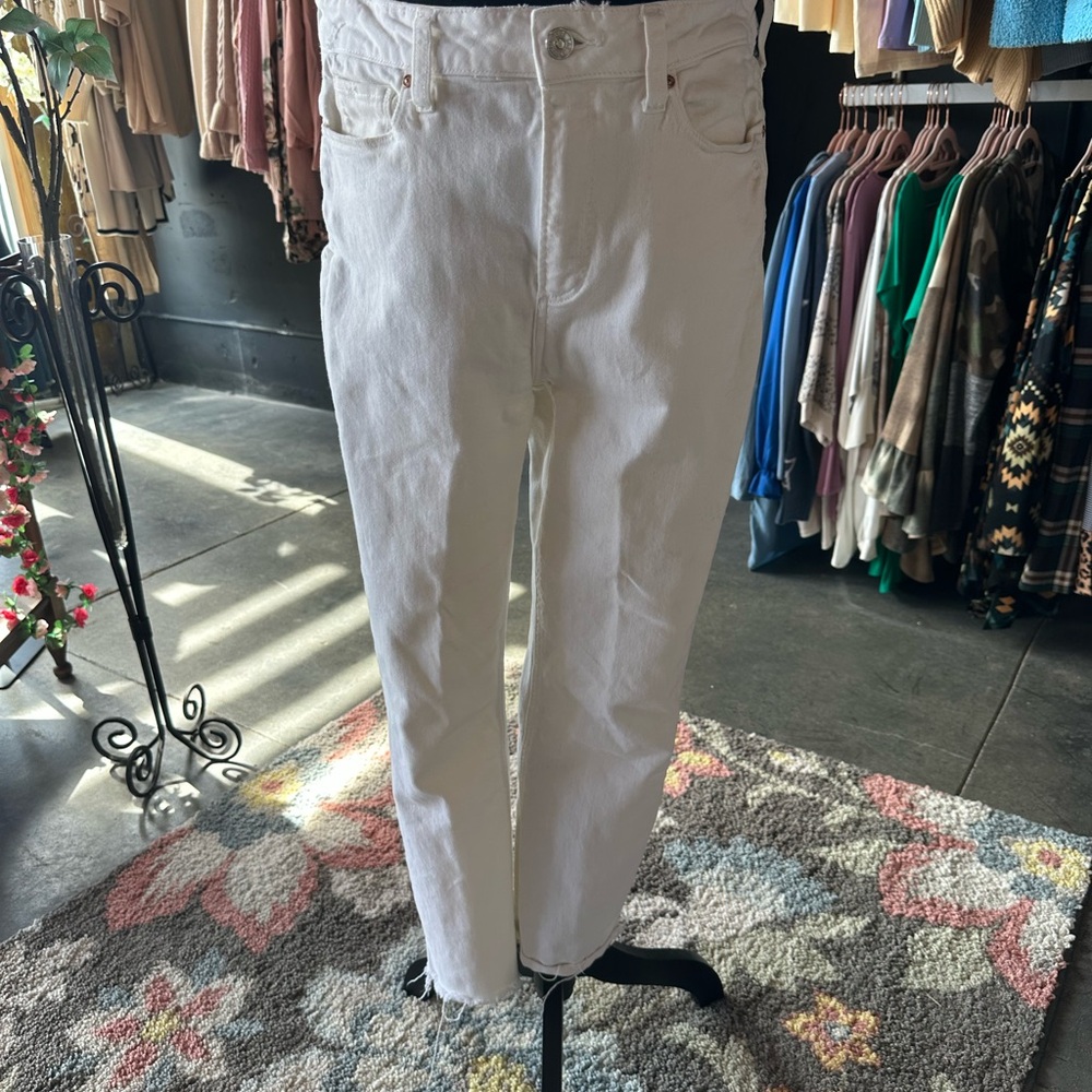 DL1961 White Straight Leg Denim